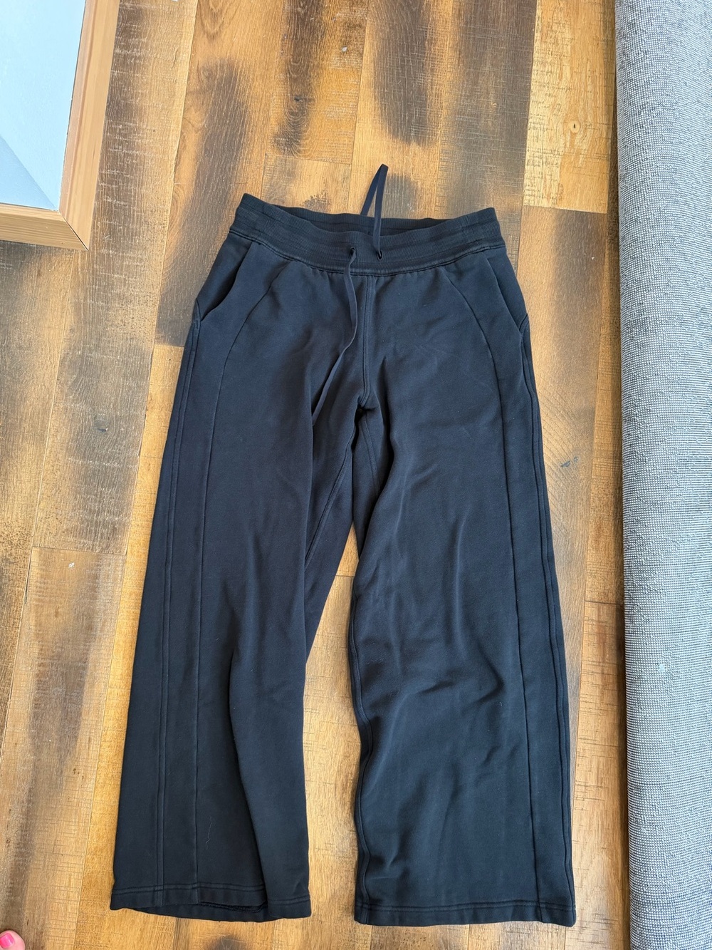 lululemon athletica Scuba Black Wide-Leg Sweat Pants